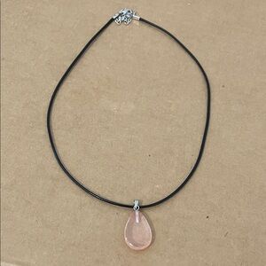 FREE‎ WITH BUNDLE Elegant Pink Teardrop Pendant Necklace